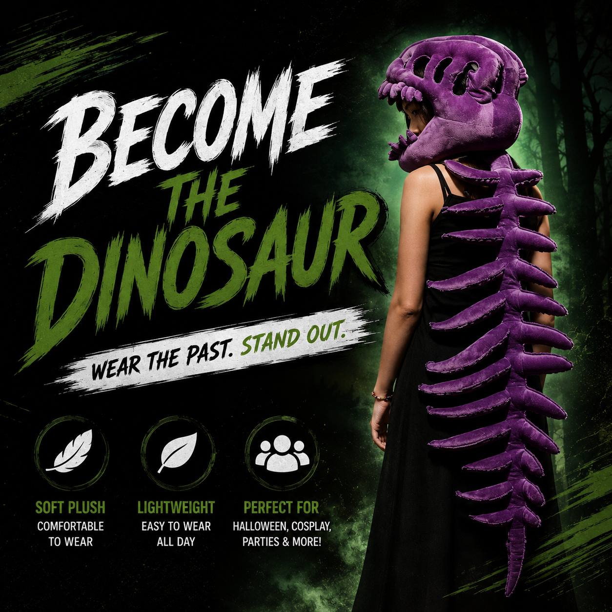DinoSpine™ — Wearable Dinosaur Skeleton Plush