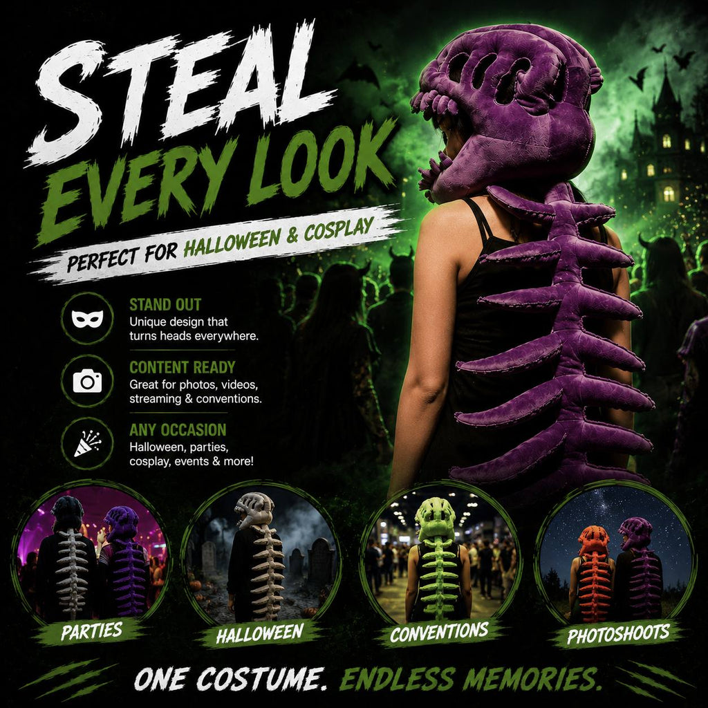 DinoSpine™ — Wearable Dinosaur Skeleton Plush