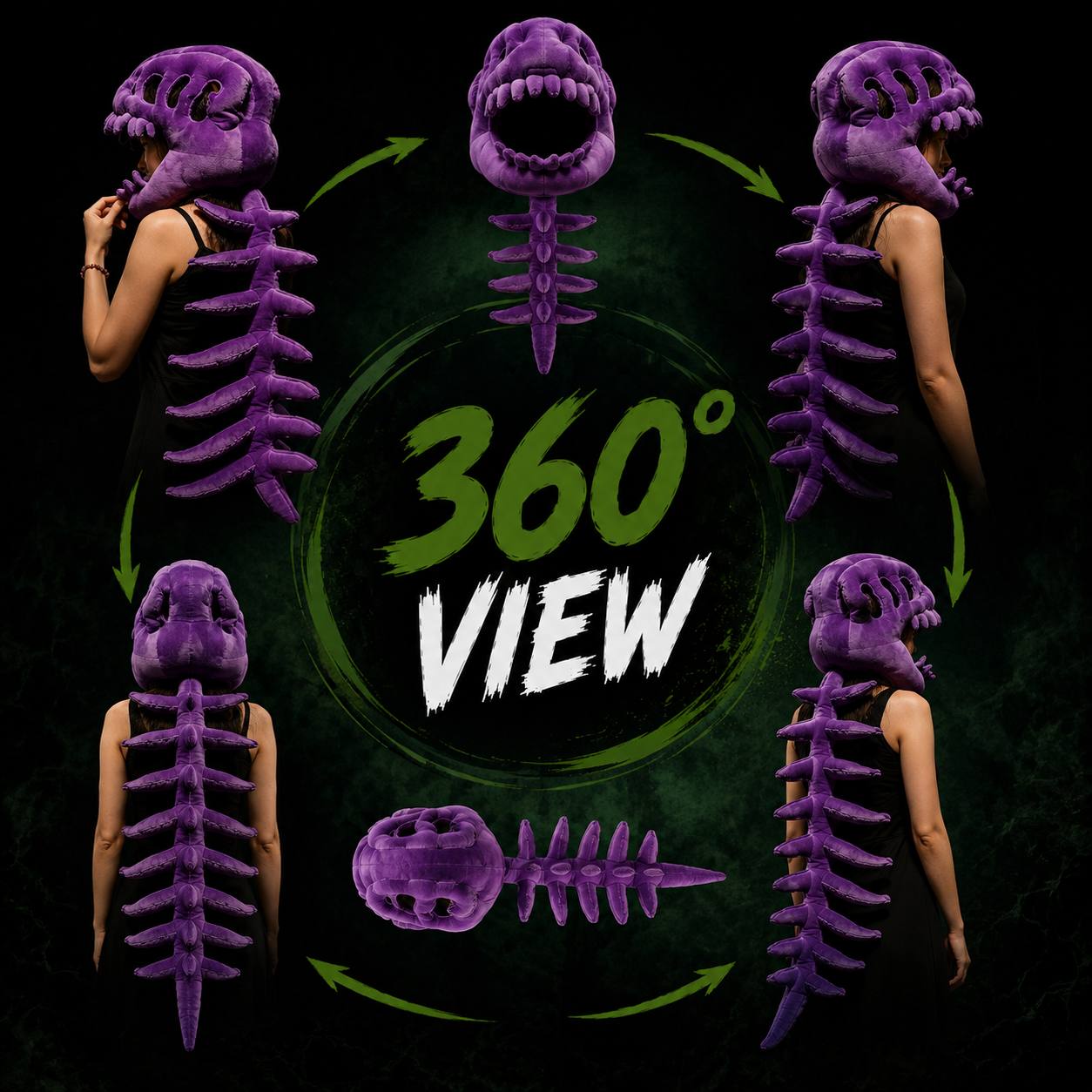 DinoSpine™ — Wearable Dinosaur Skeleton Plush